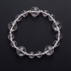 Brazilian Clear Quartz & 925 Sterling Silver Bracelet - Full View