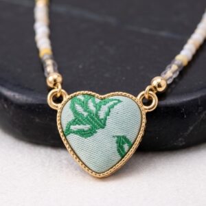 Imperial Song Brocade & Multi-Gemstone Heritage Necklace | Sunxi Craft
